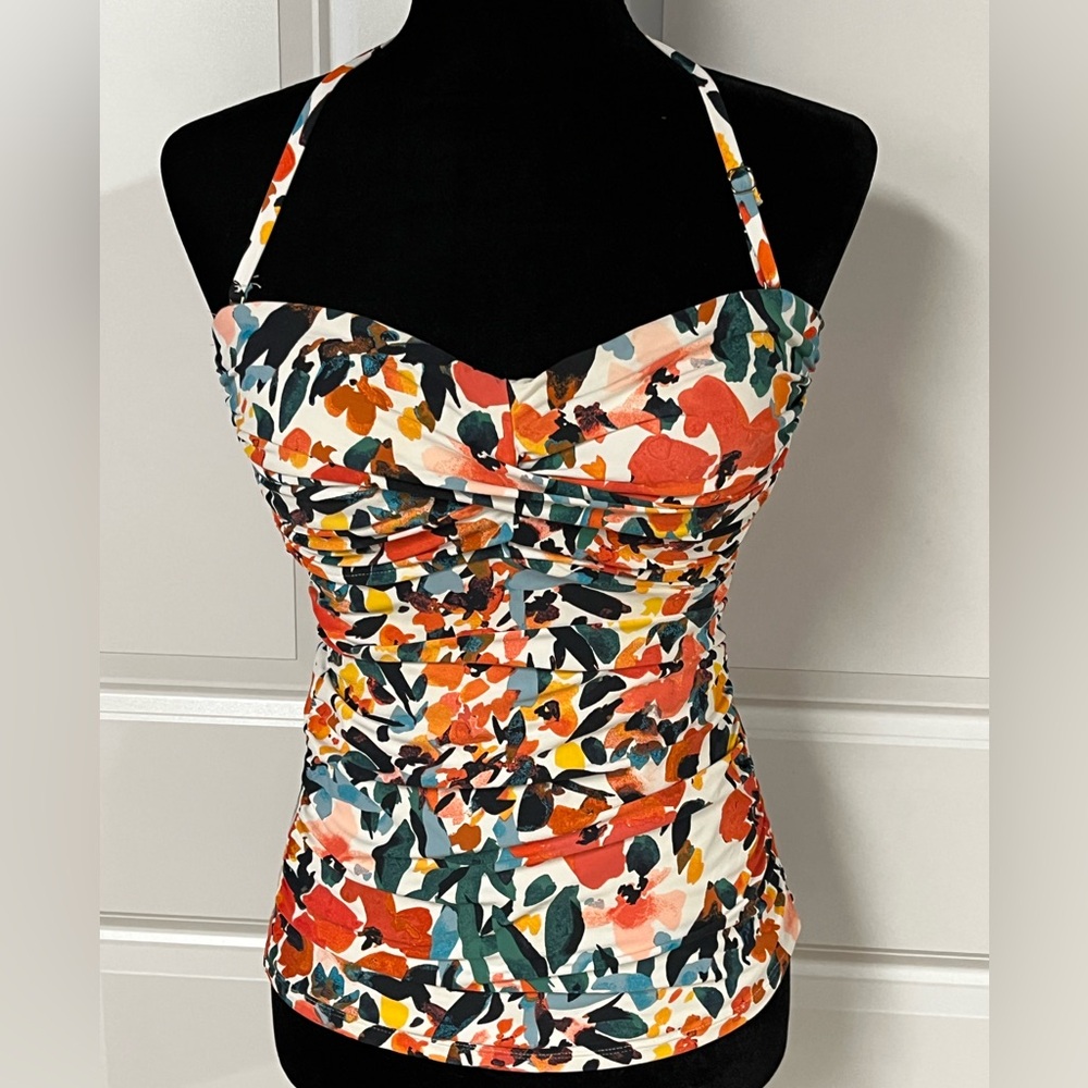 Anne Cole Twist Front Bandeau Tankini Swim Top